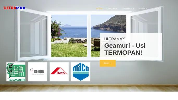 Ultramax - Termopan - Geamuri - Usi - Vanzari si montaje PVC