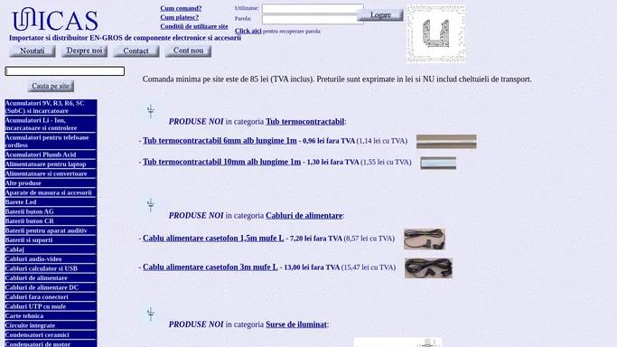 UNICAS-Importator si distribuitor en-gros de componente electronice si accesorii