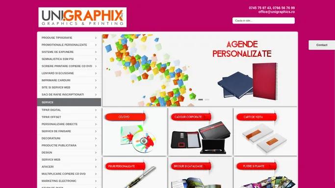 Print Digital, Tipar Offset, Imprimare, Personalizare, Publicitate, Creatie Grafica si Web Design - Unigraphix Pro