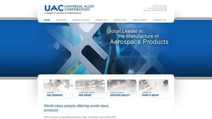 Welcome to Universal Alloy Corporation - A Company of Montana Aerospace AG