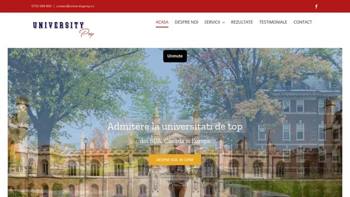 University Prep – Admitere la universitati de top