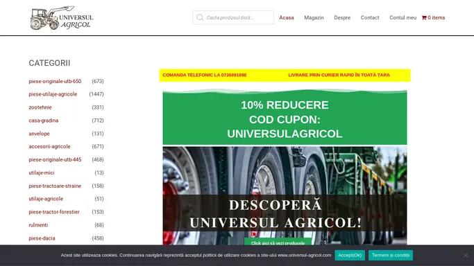 Universul Agricol - Magazin online de piese si utilaje auto si agricole