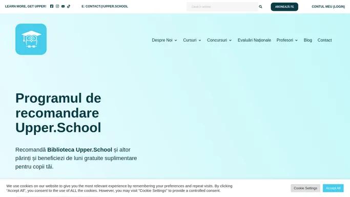 Platforma educationala online pentru elevi - Upper School