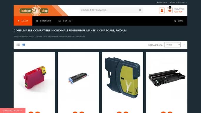 UraZone.ro - magazin online toner, cartuse, riboane, materiale plastic pentru constructii - urazone.ro