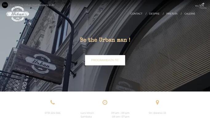 Urban hairdressers | Be the urban man | Frizerie barbati