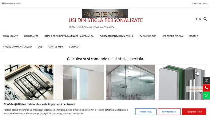 Calculeaza si comanda usi si sticla speciala - Usi din sticla personalizate