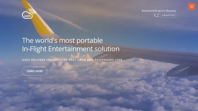 Airfi | The world's most portable In-Flight Entertainment solution