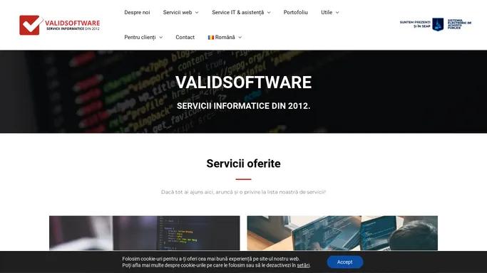 validsoftware.ro - Servicii Informatice