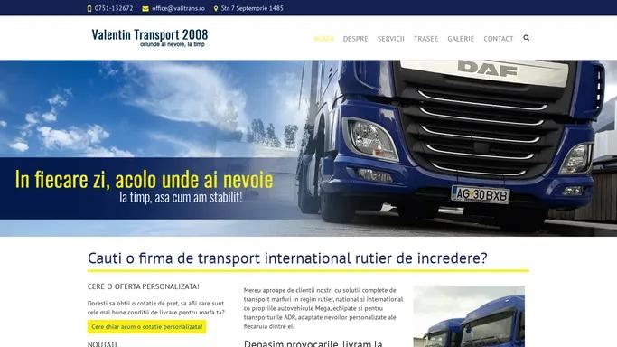 Valitrans.ro | Firma de transport international rutier in Mioveni Arges