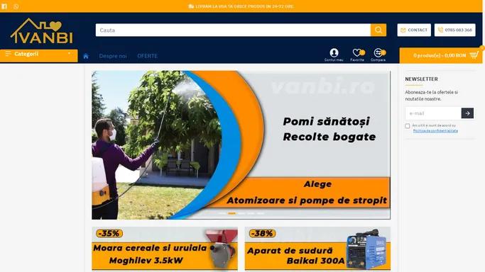 Vanbi.ro - Scule si unelte, Moara cereale, Pompe apa