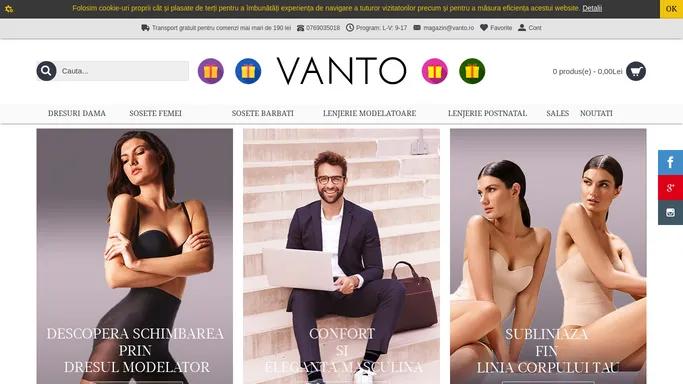 VANTO : Dresuri , Ciorapi , Sosete, femei si barbati , Lenjerie modelatoare, Accesorii , LEVANTE , RIGHT LEFT , UOMO, INTIMIDEA, BODYEFFECT, CONTROL BODY