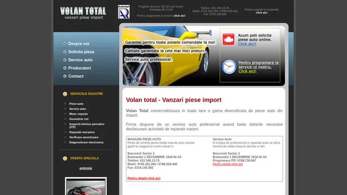 Volan Total - Vanzari piese auto import