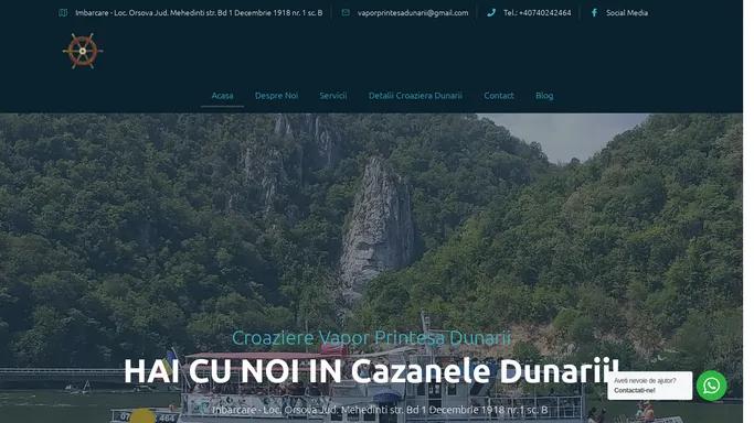 Croaziere Vapor Printesa Dunarii – Vizitati Cazanele Dunarii in conditi de confort si siguranta!