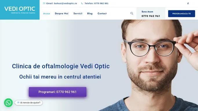 Vedi Optic – Centru Oftalmologic si Optica Medicala – Vederea ta, Misiunea Noastra!