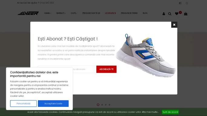 Magazin online cu gama variata de incaltaminte sport si casual la un pret convenabil/accesibil/ care sa rezoneze cu clientii nostri si calitate superioara - veerstar.ro