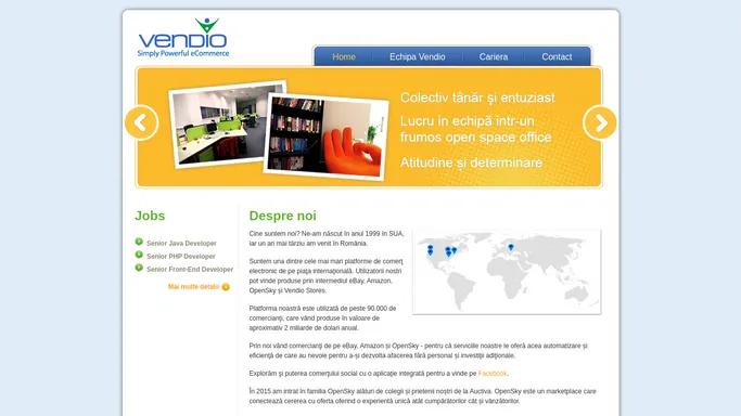 Vendio: Solutii pentru Comert Electronic si Magazine Online
