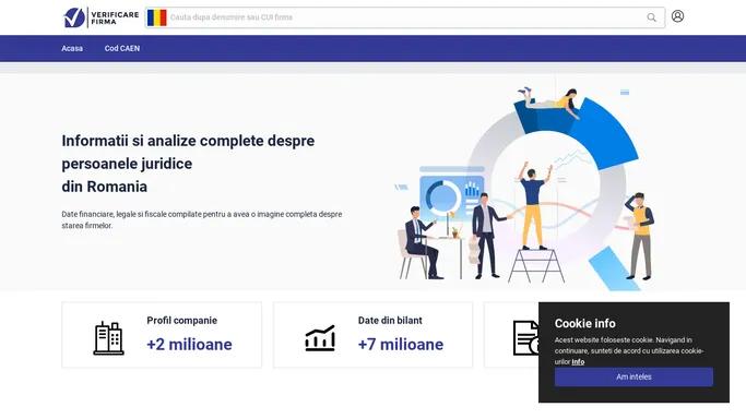 Informatii si analize complete despre companie - Verificare Firma