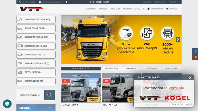 Verkauf Trucks - vanzari camioane, capete tractor, remorci, semiremorci