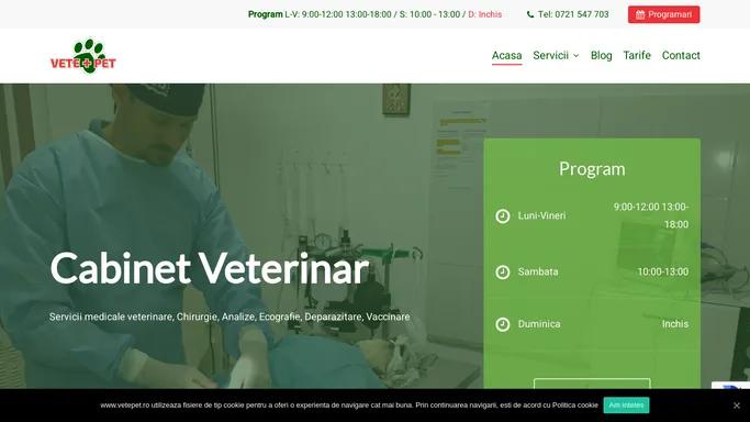 Cabinet Veterinar in Bucuresti, Clinica veterinara Analize, Ecografie | VetePet