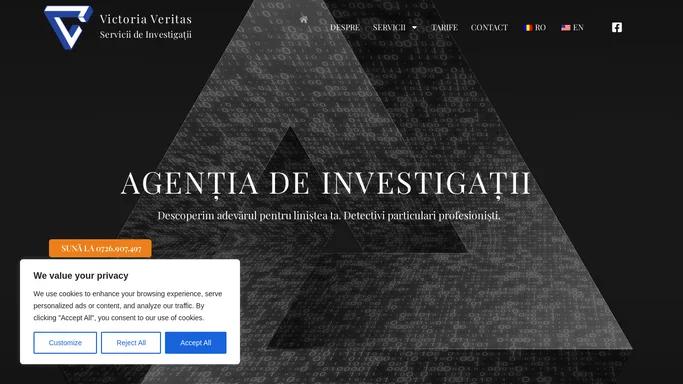 Detectivi Particulari - Agentie Investigatii - Victoria Veritas