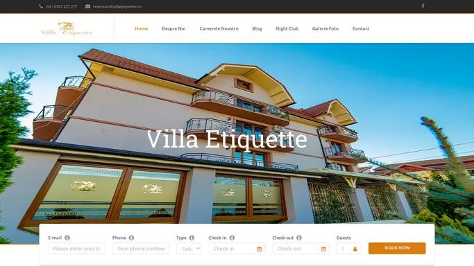 Villa Etiquette - Cazare In Deva