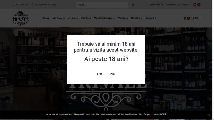 Magazin Online de Vinuri Bune, de Calitate - Vinoteca Trivale