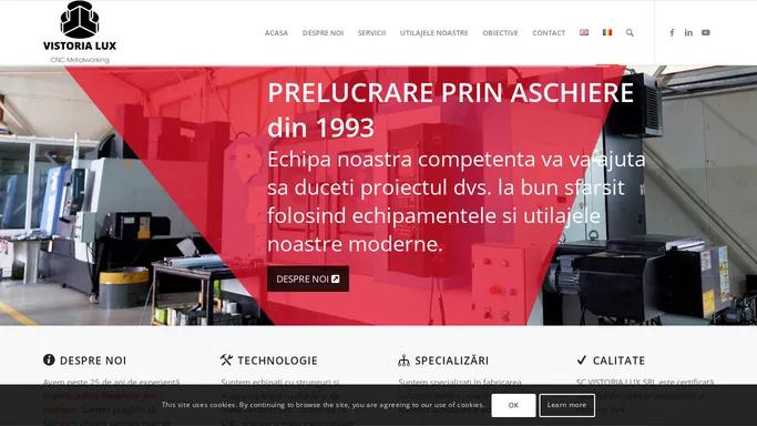 VISTORIA LUX – Prelucrare prin aschiere CNC, strunjire, frezare, alezare, gaurire