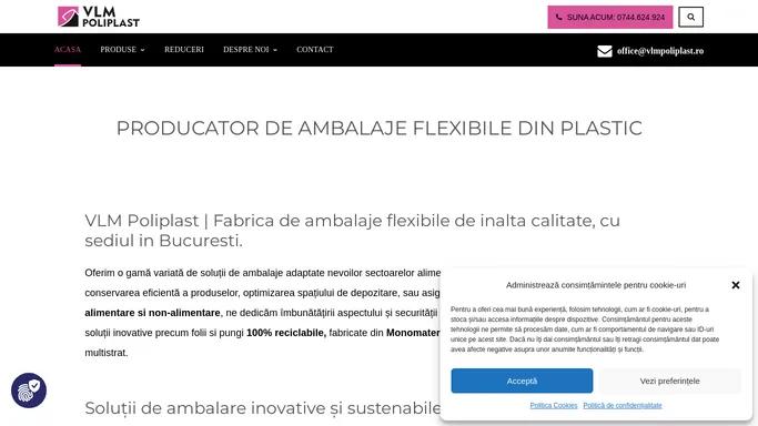 Producator de Ambalaje Flexibile din Plastic | VLM Poliplast