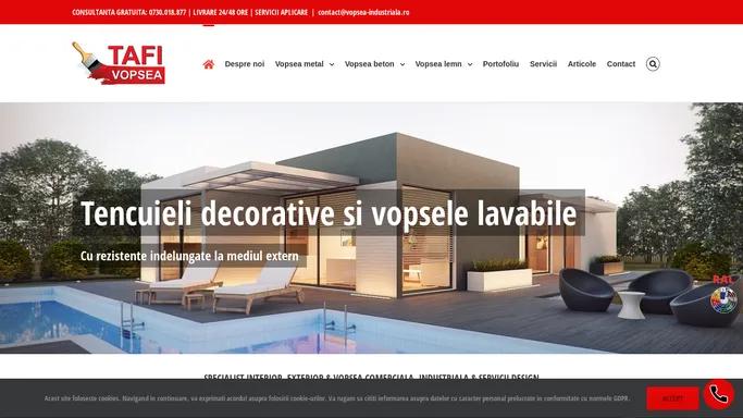 Vopsea industriala, Tencuiala decorativa, Vopsea Epoxidica | TAFI VOPSEA – Producator vopsea