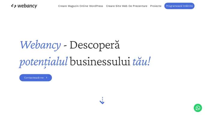 Webancy - Creare Site Web De Prezentare - Creare Magazin Online