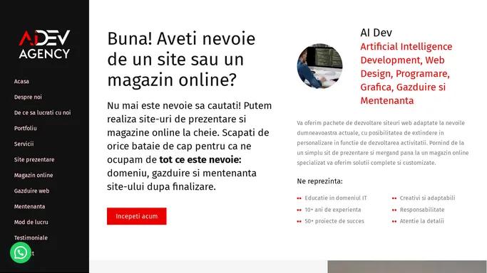 Web Design Sibiu – AI.Dev Agency – Site-uri de prezentare si magazine online la cheie.