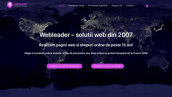 WEBLEADER – realizare website-uri si magazine online