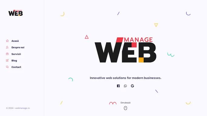 WebManage - Innovative web solutions for modern businesses.