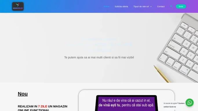 Webmoon: creatori de site-uri. Finalizare in 5 zile lucratoare.