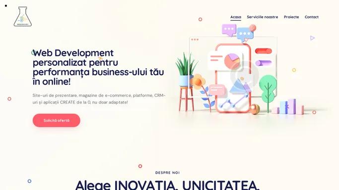 Home - Weboratory Capital - Web Development personalizat pentru performanta business-ului tau in online!