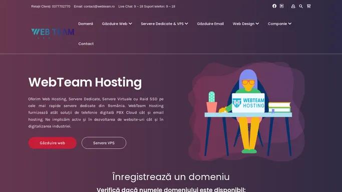 Web Hosting Romania - WebTeam Concept Hosting