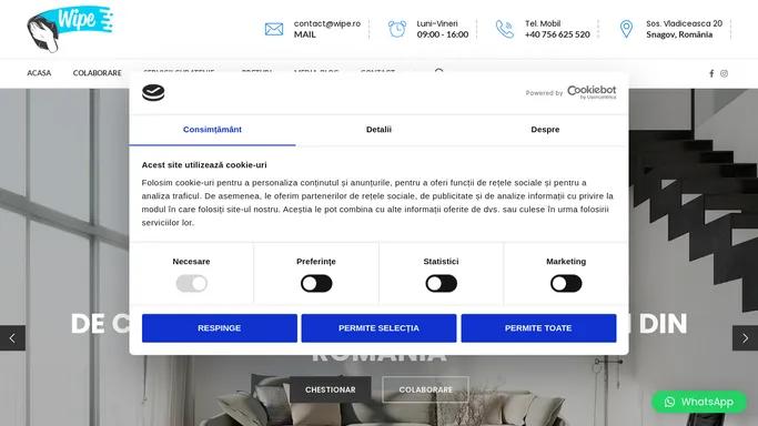 Servicii de curatenie si intretinere pentru birouri si centre comerciale - Wipe.ro