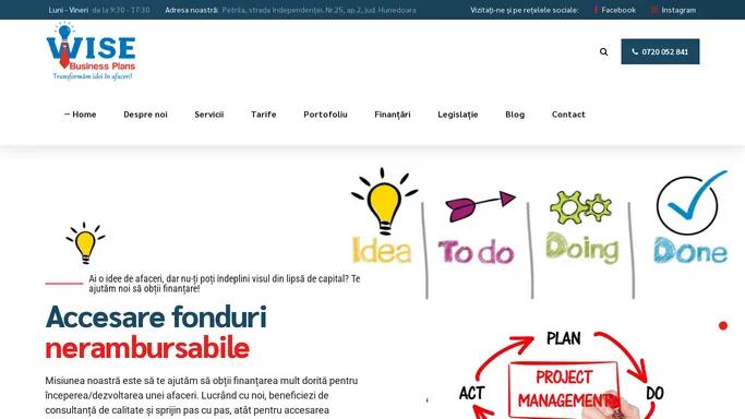 Wise Business Plans – Transformam idei in afaceri