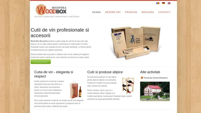 Wood Box Bucovina - SC Nemtoi SRL - Producator cutii de vin