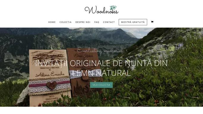 Woodnotes.ro | Invitatii originale pe lemn