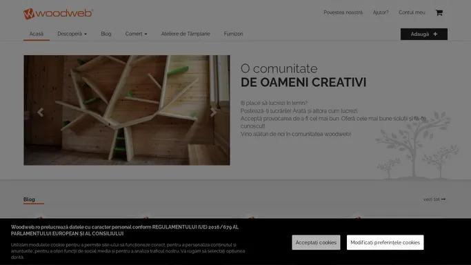 O comunitate DE OAMENI CREATIVI | WOODWEB