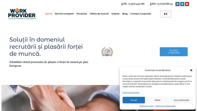 Work Provider ▷ Agentie de Recrutare a Fortei de Munca