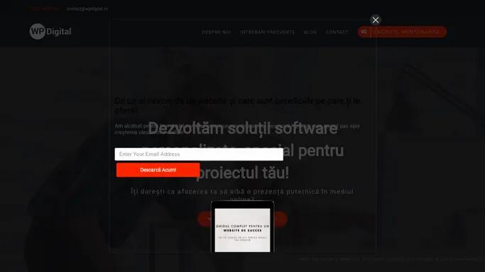 Creare site, magazin online, solutii software personalizate | WP Digital