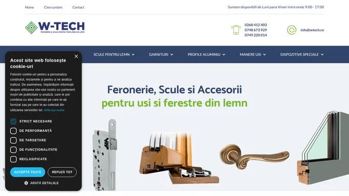 Scule si Accesorii pentru usi si ferestre din lemn | Wtech