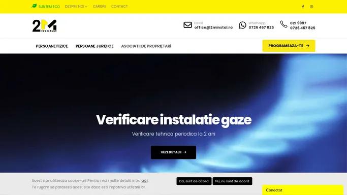 2M Instal - firma gaze, verificare instalatie gaze, verificare centrala termica (VTP), instalatii gaze Bucuresti