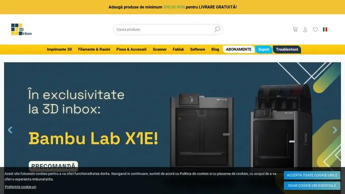 3D InBox - Imprimante 3D & Accesorii, Filamente & Rasini, Scanner 3D