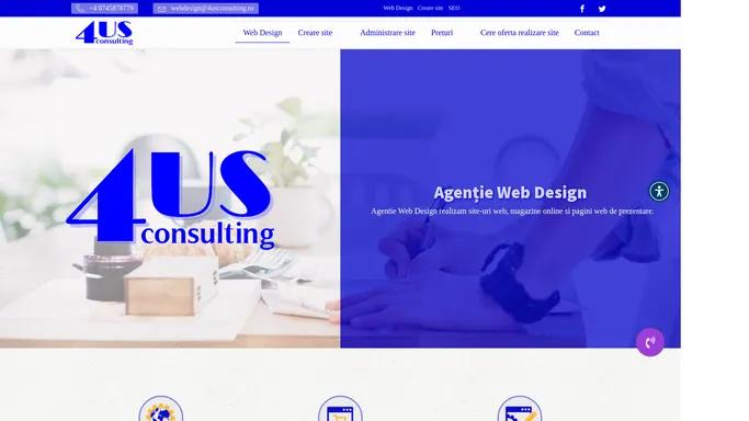 Web Design - Realizare site -uri - Consultanta IT - 4Us Consulting