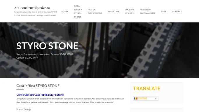 Construieste­ti Casa Ieftina Styro Stone