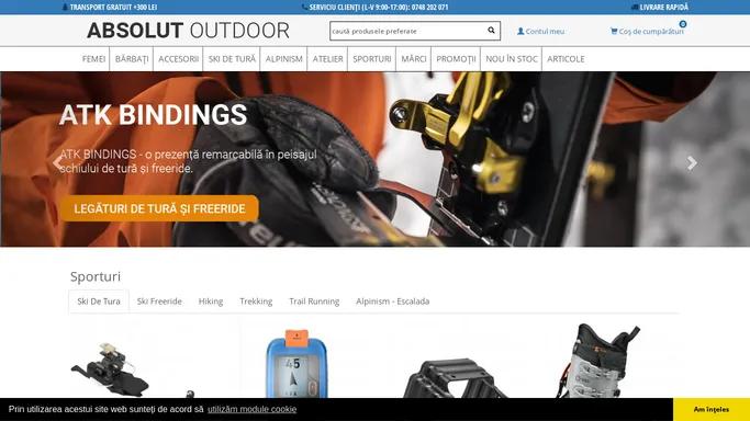 Absolut Outdoor - echipament de Schi de Tura si Freeride, Alpinism si Escalada, Alergare Montana, Hiking si Trekking