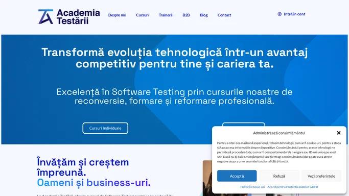 Cursuri Software Testing | Academia Testarii